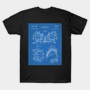 Football Pads Patent - Football Player American Football Art - Blueprint T-Shirt